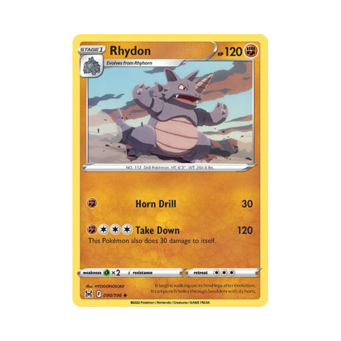 포켓몬 TCG 코뿌리 U 로스트 오리진 (영문판)(Pokemon TCG Rhydon U Lost Origin (English Ver.)) - 1