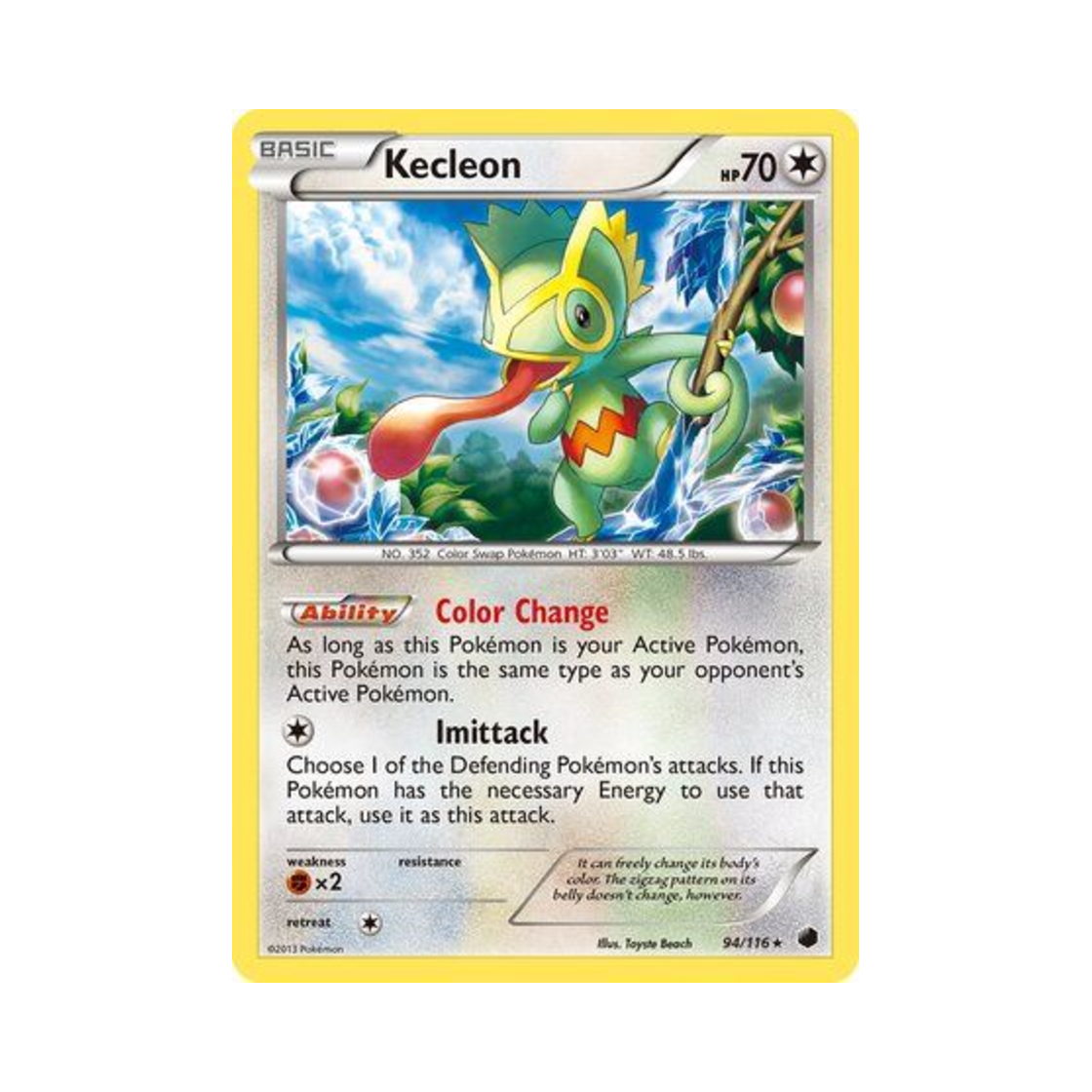 포켓몬 TCG 켈리몬 R 플라스마 프리즈 (영문판)(Pokemon TCG Kecleon R Plasma Freeze (English Ver.))