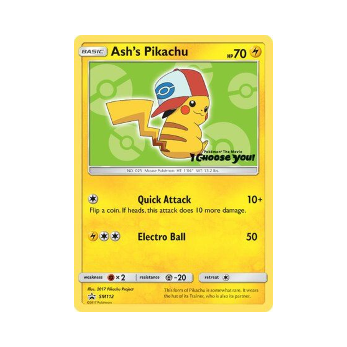 포켓몬 TCG 지우의 피카츄 P 썬 & 문 프로모카드 (영문판)(Pokemon TCG Ash's Pikachu P Sun & Moon Promos (English Ver.)) - 1