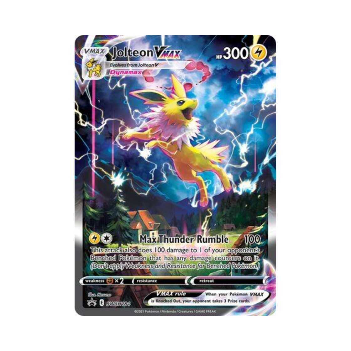 SSPSWSH184 Pokemon TCG Jolteon VMAX Jumbo P Sword & Shield Promos (English Ver.)