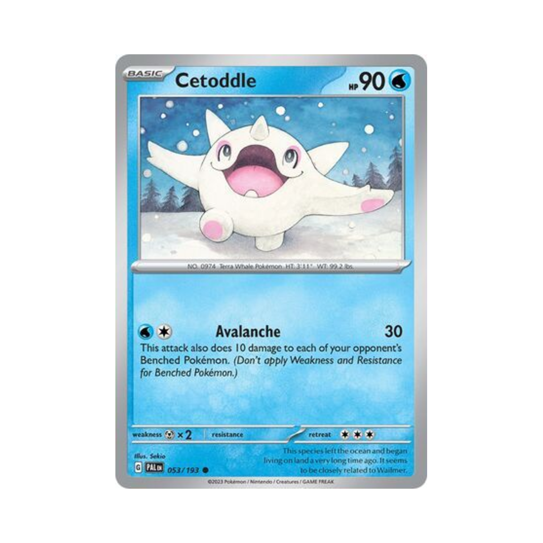 포켓몬 TCG 터벅고래 C 팔데아 이볼브드 (영문판)(Pokemon TCG Cetoddle C Paldea Evolved (English Ver.)) - 1