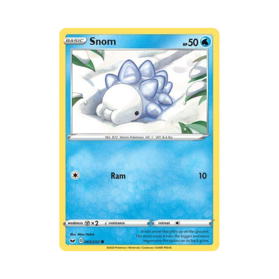포켓몬 TCG 누니머기 C 소드 & 실드 (영문판)(Pokemon TCG Snom C Sword & Shield (English Ver.))