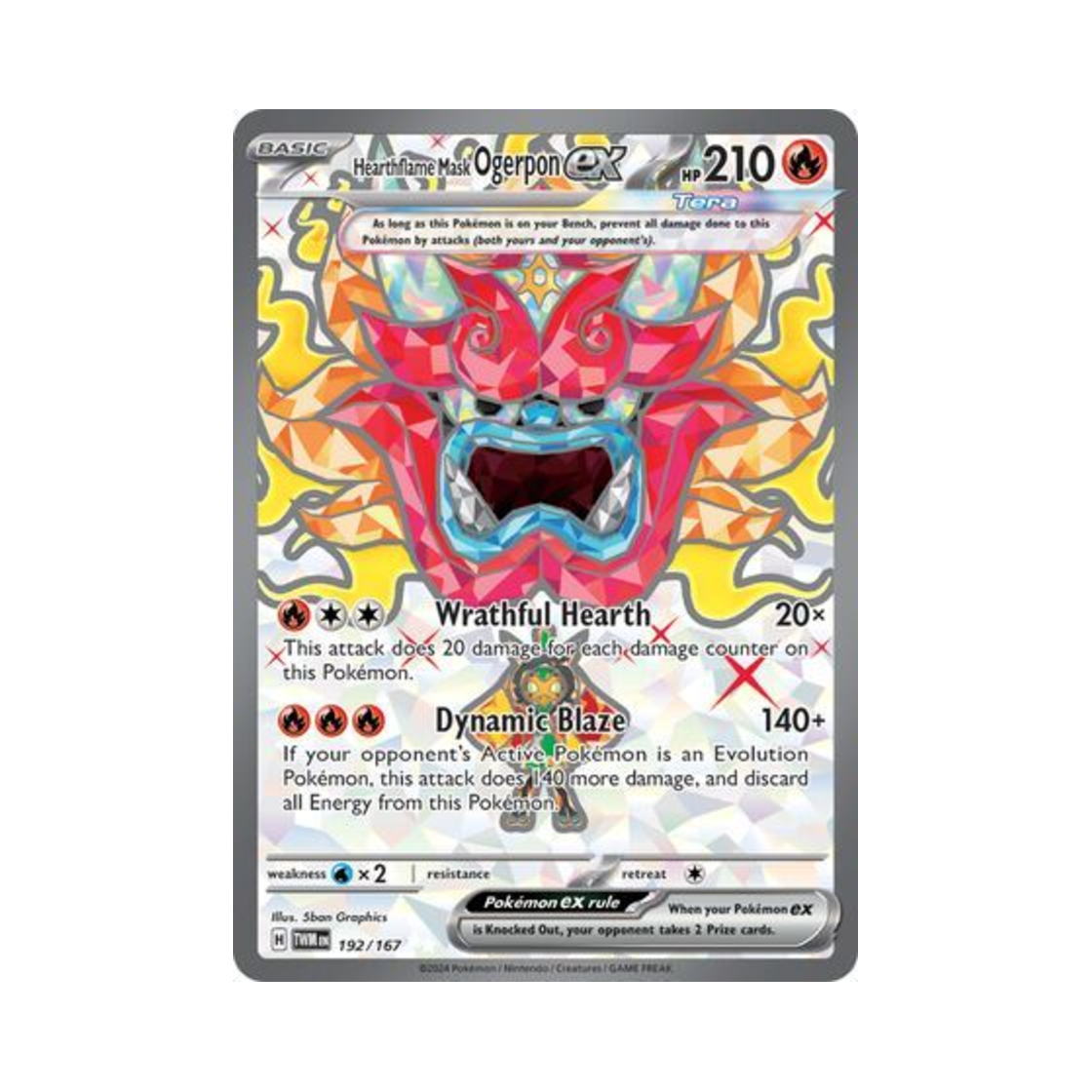 포켓몬 TCG 오거폰 화덕의 가면 ex UR 트와일라잇 마스커레이드 (영문판)(Pokemon TCG Hearthflame Mask Ogerpon ex UR Twilight Masquerade (English Ver.)) - 1