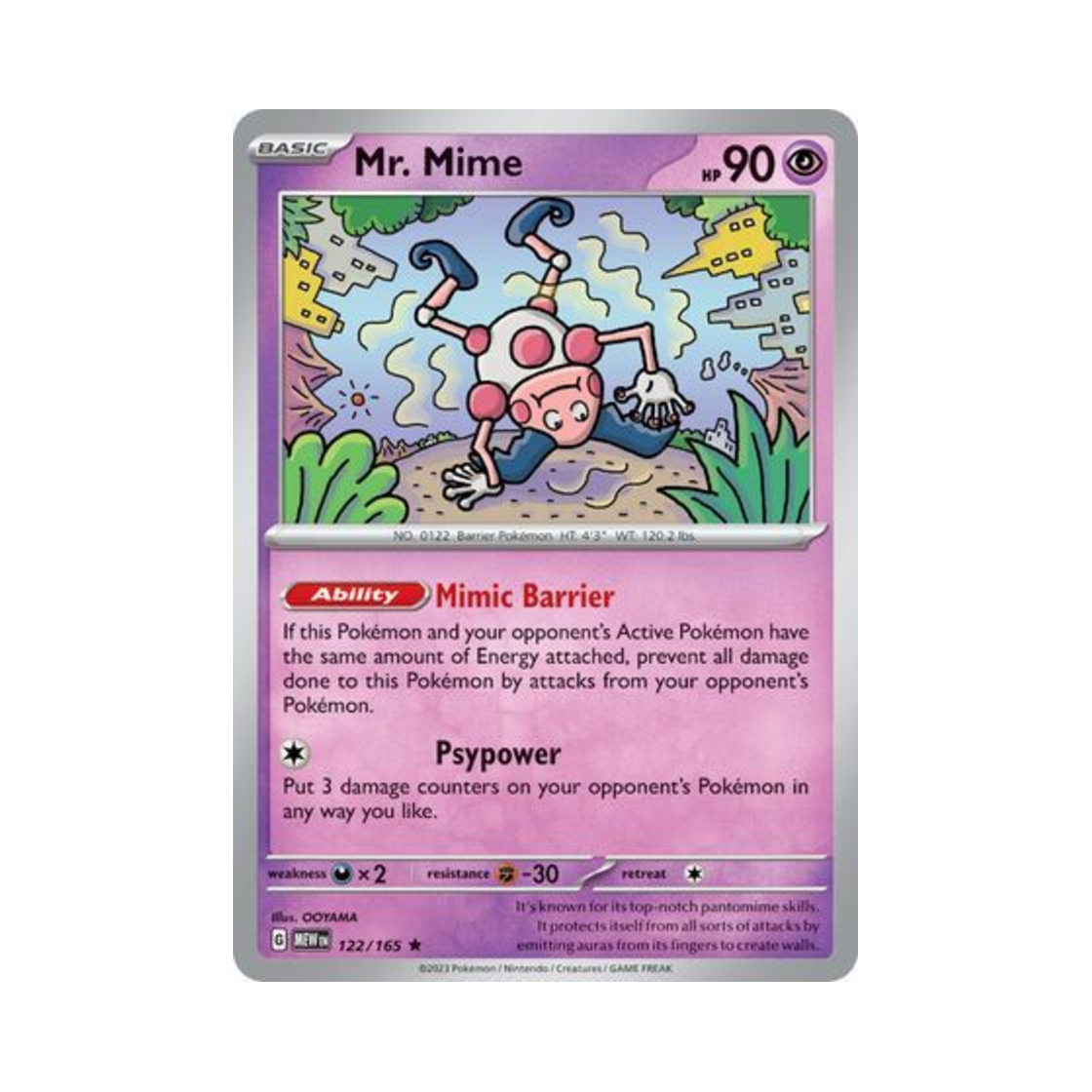 포켓몬 TCG 마임맨 R 스칼렛 & 바이올렛 151 (영문판)(Pokemon TCG Mr. Mime R Scarlet & Violet 151 (English Ver.)) - 1
