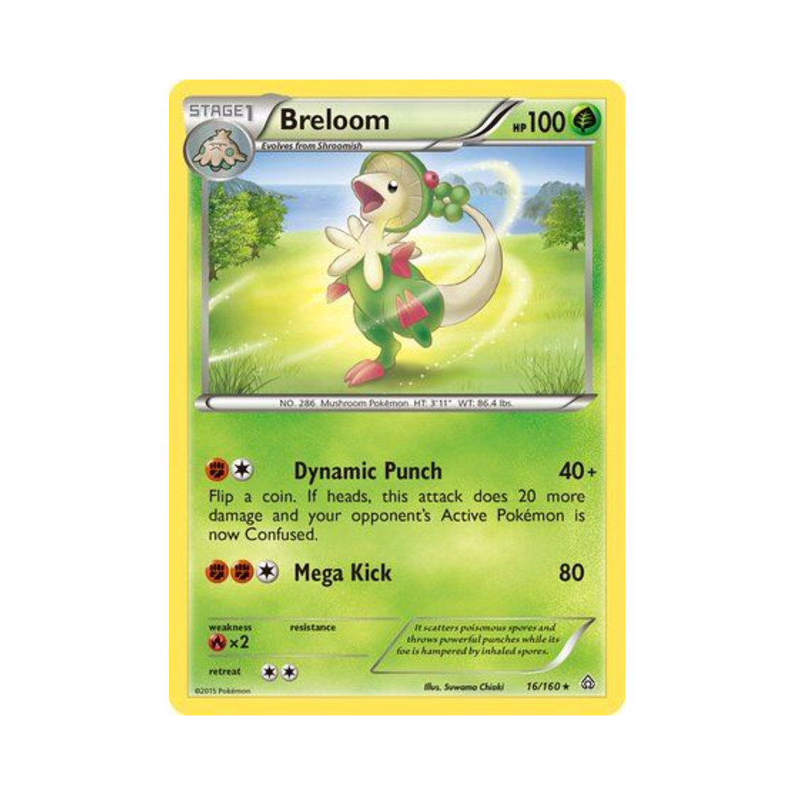 포켓몬 TCG 버섯모 R 프라이멀 크래시 (영문판)(Pokemon TCG Breloom R Primal Clash (English Ver.)) - 1