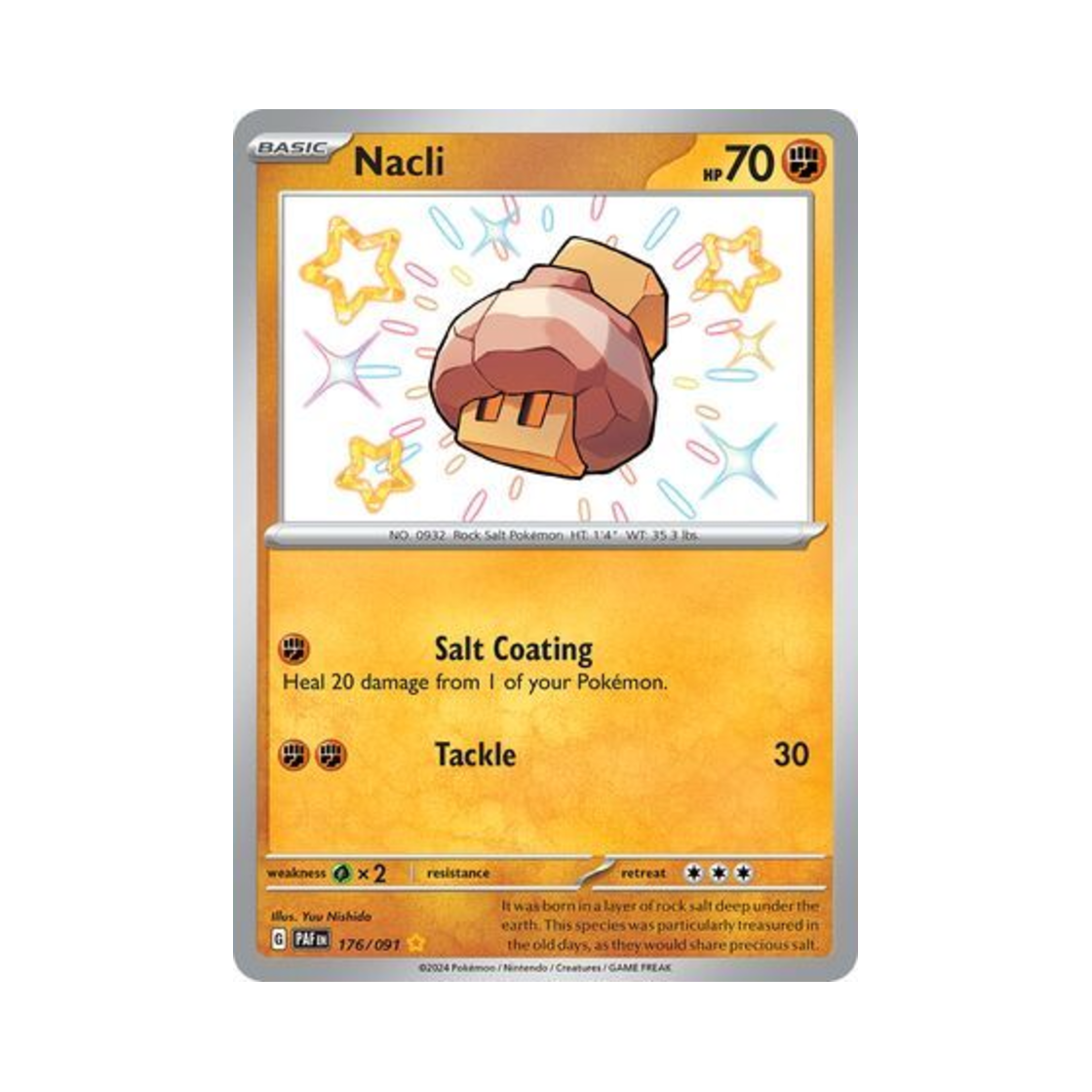 포켓몬 TCG 베베솔트 SR 팔데아 페이트 (영문판)(Pokemon TCG Nacli SR Paldean Fates (English Ver.)) - 1