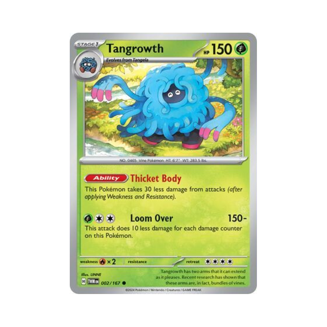 포켓몬 TCG 덩쿠림보 C 트와일라잇 마스커레이드 (영문판)(Pokemon TCG Tangrowth C Twilight Masquerade (English Ver.)) - 1