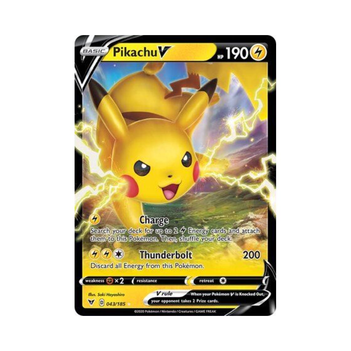 VIV043/185 Pokemon TCG Pikachu V HRV Vivid Voltage (English Ver.)