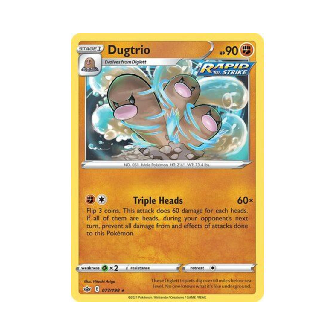 포켓몬 TCG 닥트리오 R 칠링 레인 (영문판)(Pokemon TCG Dugtrio R Chilling Reign (English Ver.)) - 1