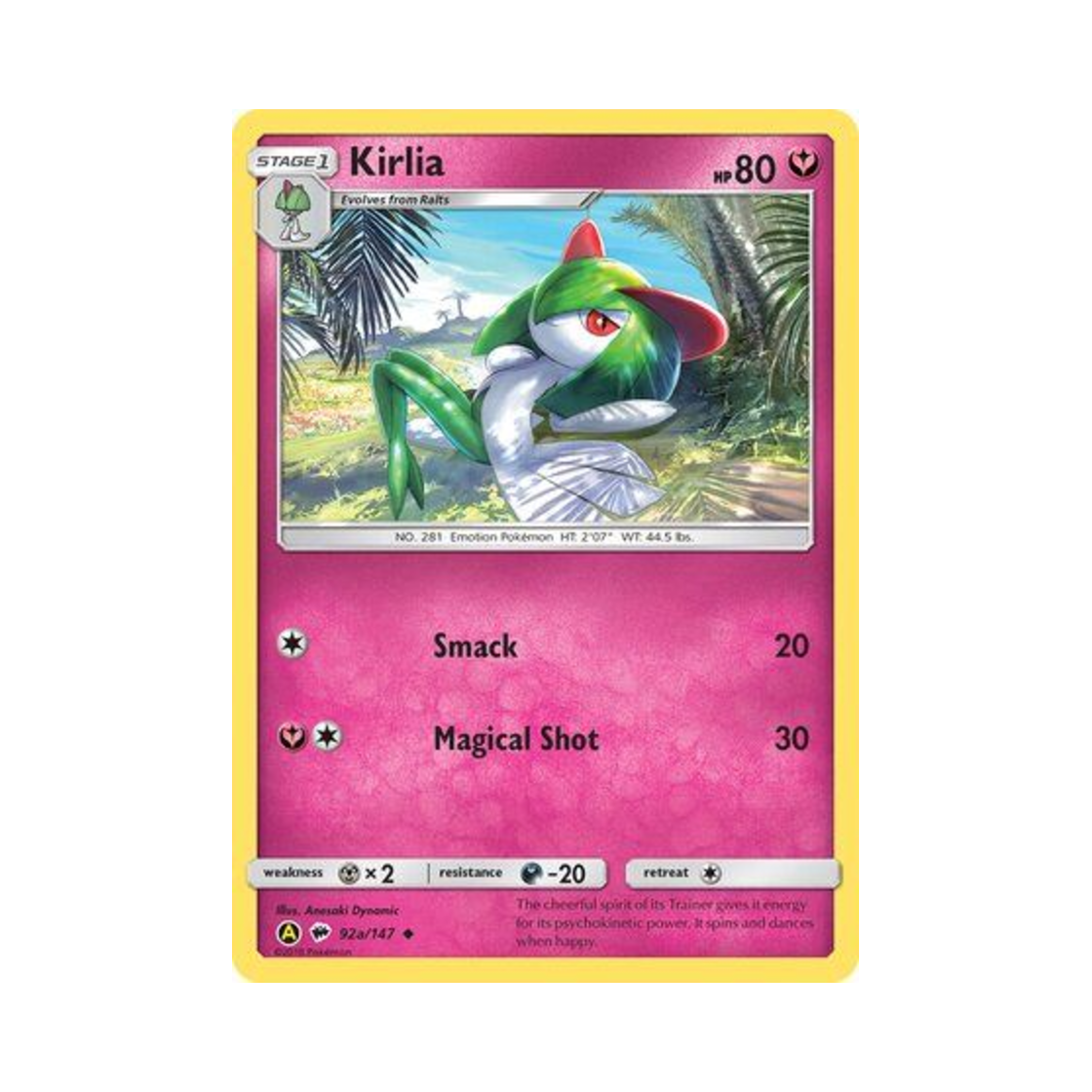 포켓몬 TCG 킬리아 U 옐로우 A 얼터네이트 (영문판)(Pokemon TCG Kirlia U Yellow A Alternate (English Ver.)) - 1