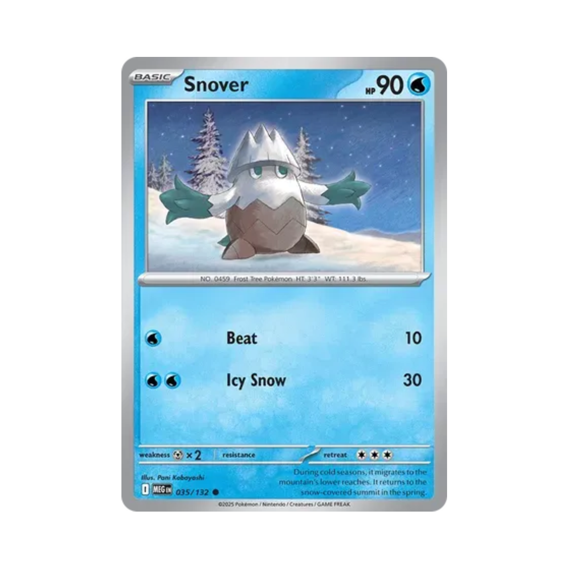 포켓몬 TCG 눈쓰개 C 메가 에볼루션 (영문판)(Pokemon TCG Snover C Mega Evolution (English Ver.))