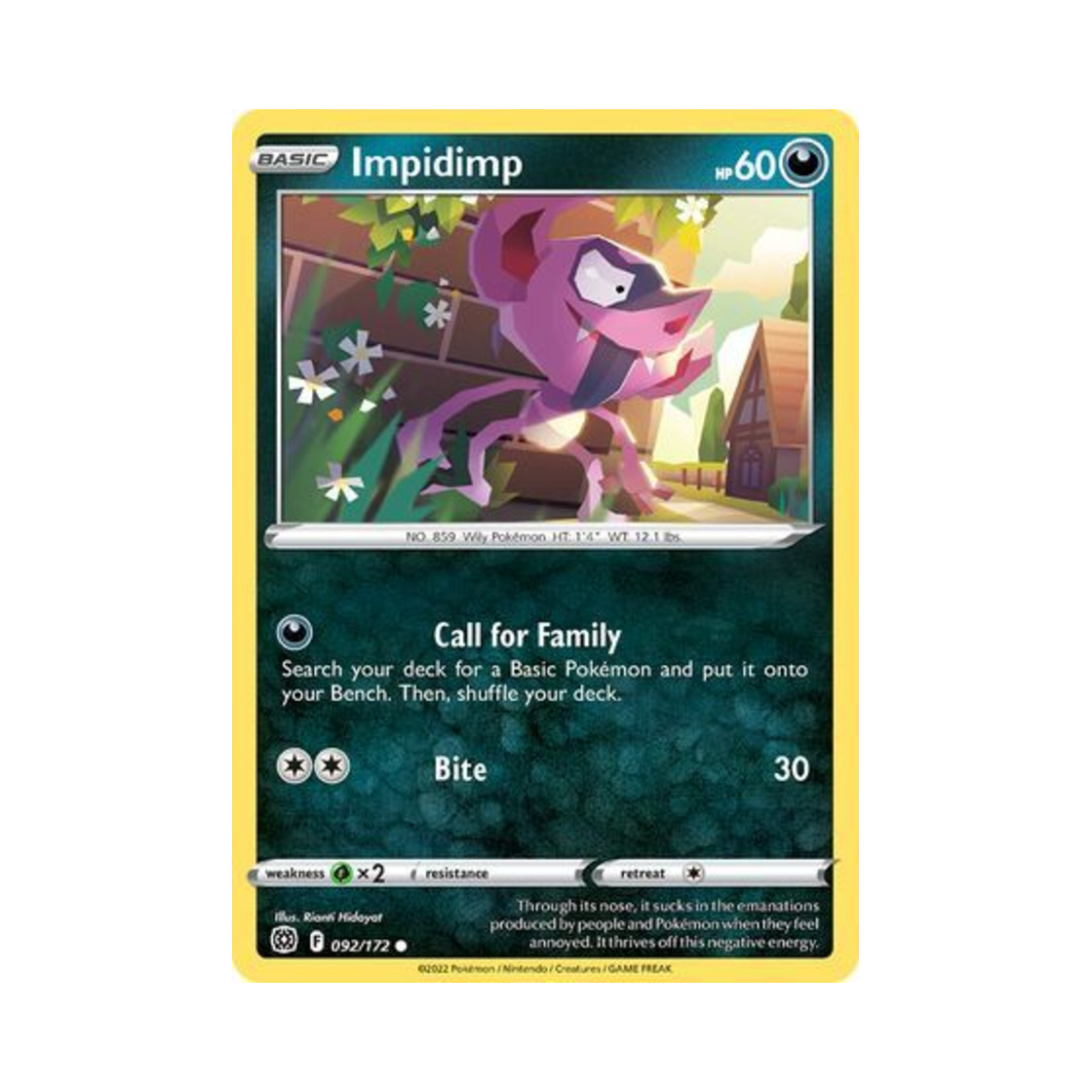 포켓몬 TCG 메롱꿍 C 브릴리언트 스타즈 (영문판)(Pokemon TCG Impidimp C Brilliant Stars (English Ver.)) - 1