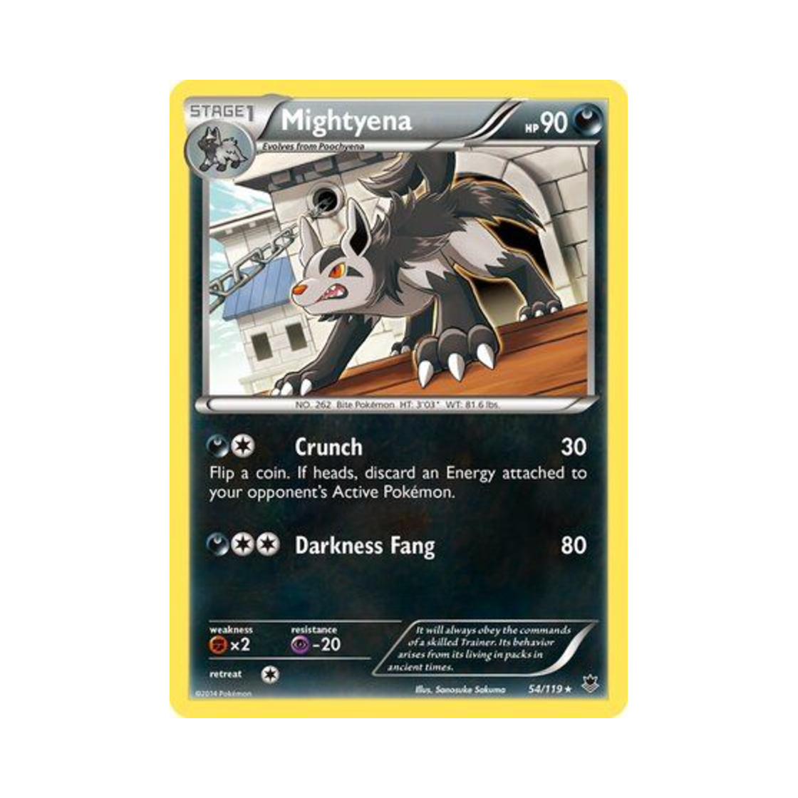 포켓몬 TCG 그라에나 R 팬텀 포스 (영문판)(Pokemon TCG Mightyena R Phantom Forces (English Ver.))