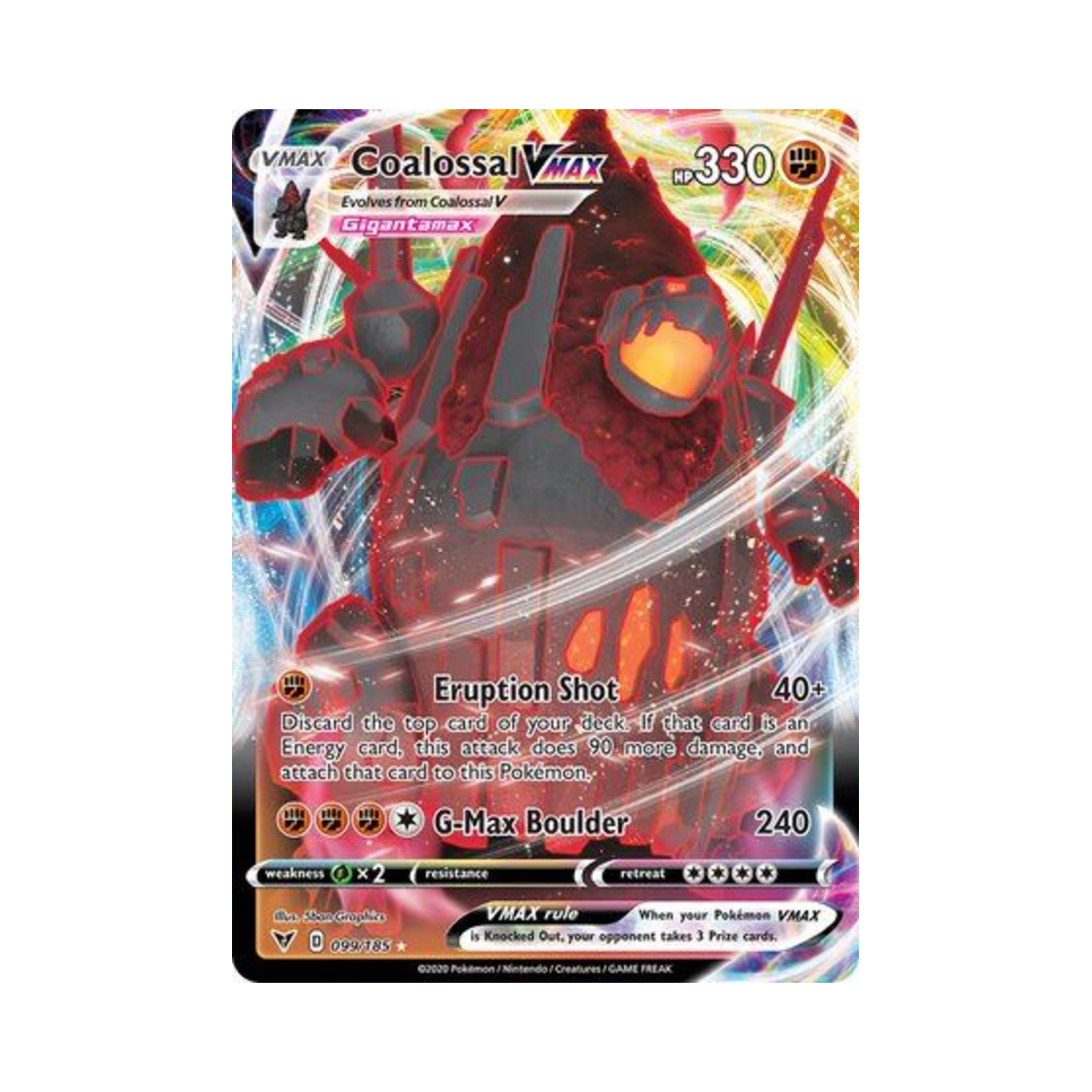 포켓몬 TCG 석탄산 VMAX HRV 비비드 볼티지 (영문판)(Pokemon TCG Coalossal VMAX HRV Vivid Voltage (English Ver.)) - 1