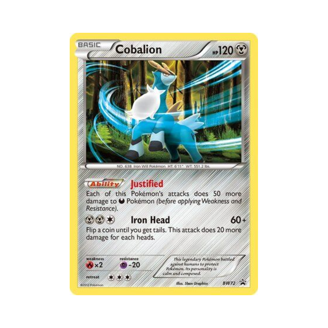 포켓몬 TCG 코바르온 P 블랙 & 화이트 프로모카드 (영문판)(Pokemon TCG Cobalion P Black & White Promos (English Ver.))