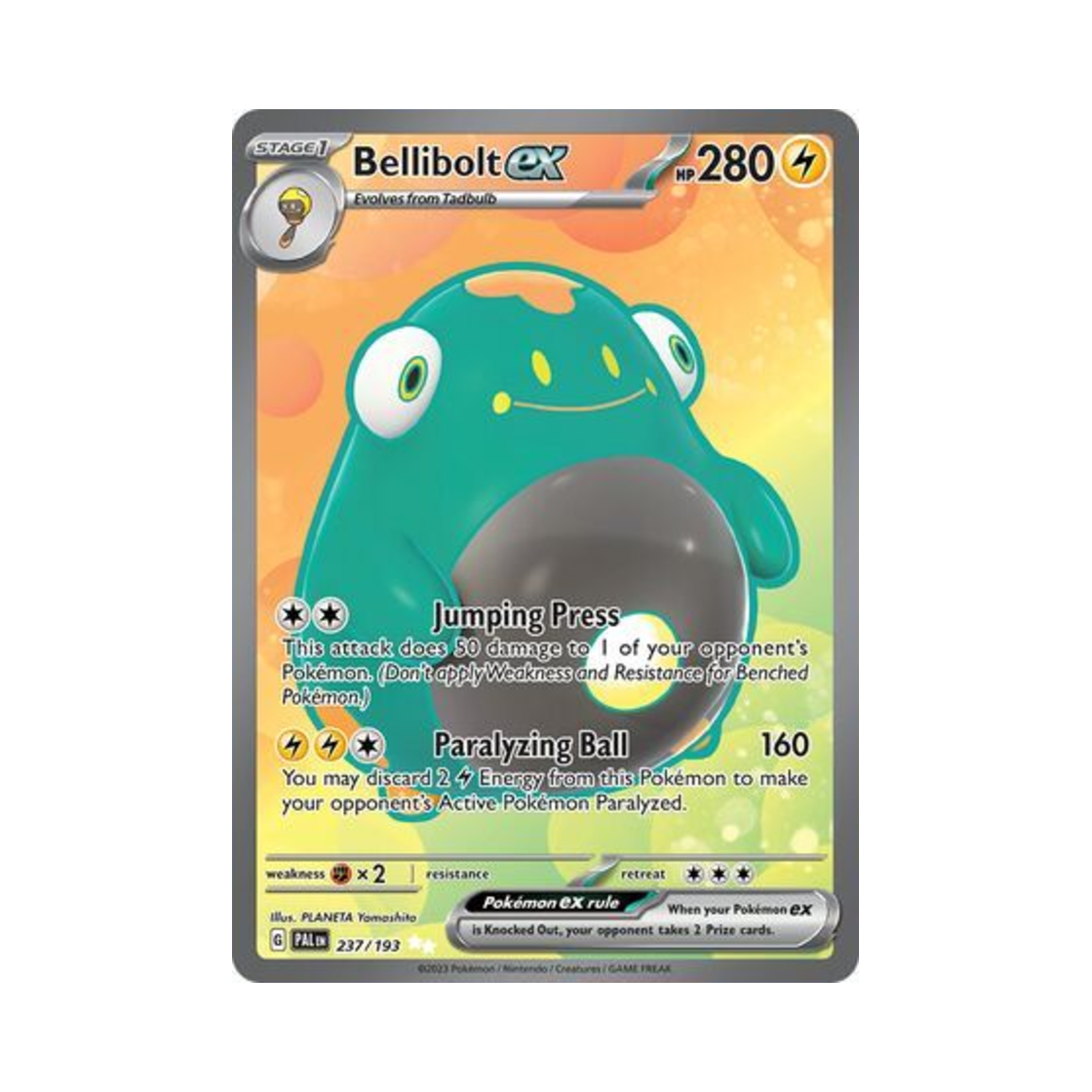 포켓몬 TCG 찌리배리 ex UR 팔데아 이볼브드 (영문판)(Pokemon TCG Bellibolt ex UR Paldea Evolved (English Ver.)) - 1