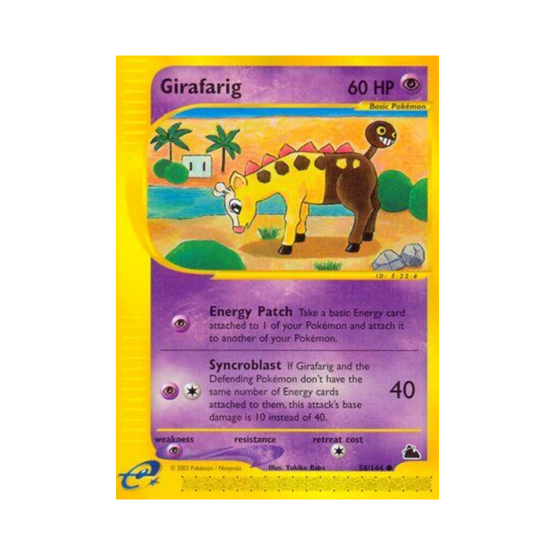 포켓몬 TCG 키링키 C 스카이리지 (영문판)(Pokemon TCG Girafarig C Skyridge (English Ver.)) - 1