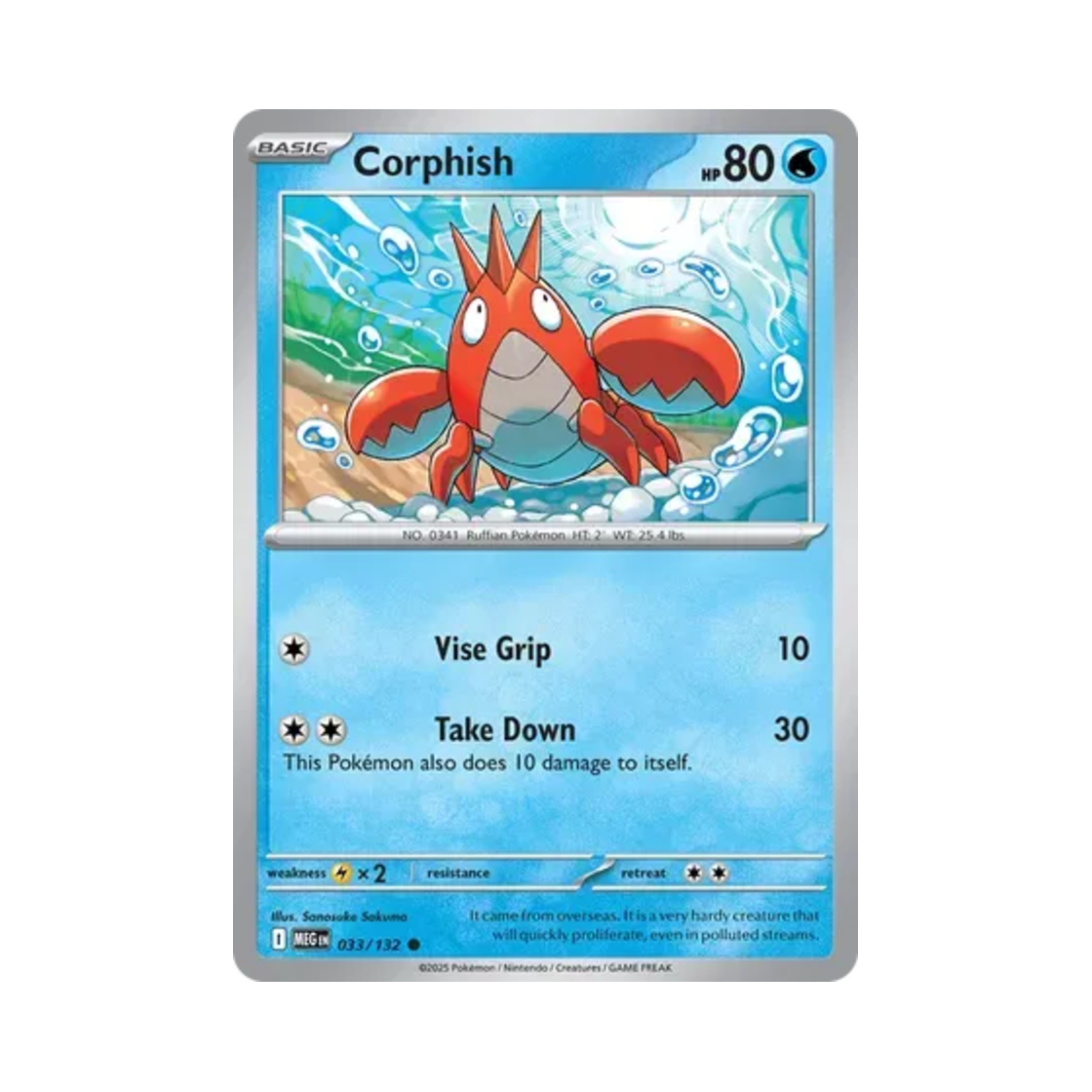 포켓몬 TCG 가재군 C 메가 에볼루션 (영문판)(Pokemon TCG Corphish C Mega Evolution (English Ver.)) - 1