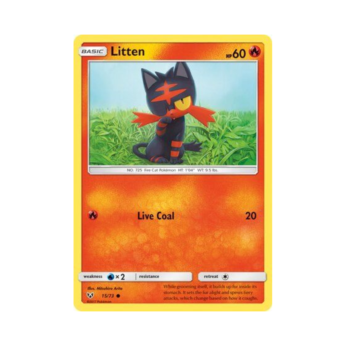 포켓몬 TCG 냐오불 C 샤이닝 레전즈 (영문판)(Pokemon TCG Litten C Shining Legends (English Ver.))