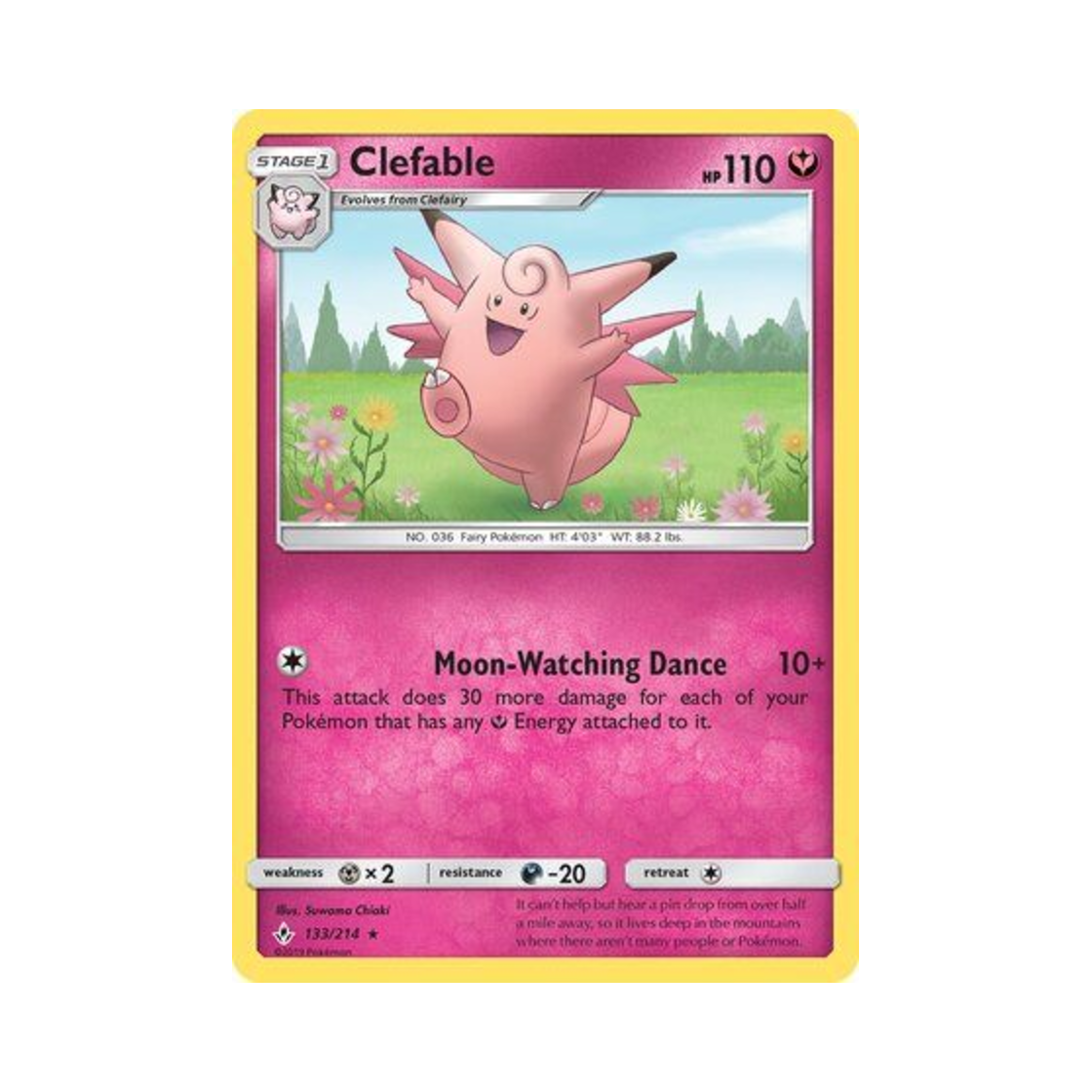 포켓몬 TCG 픽시 R 언브로큰 본즈 (영문판)(Pokemon TCG Clefable R Unbroken Bonds (English Ver.))