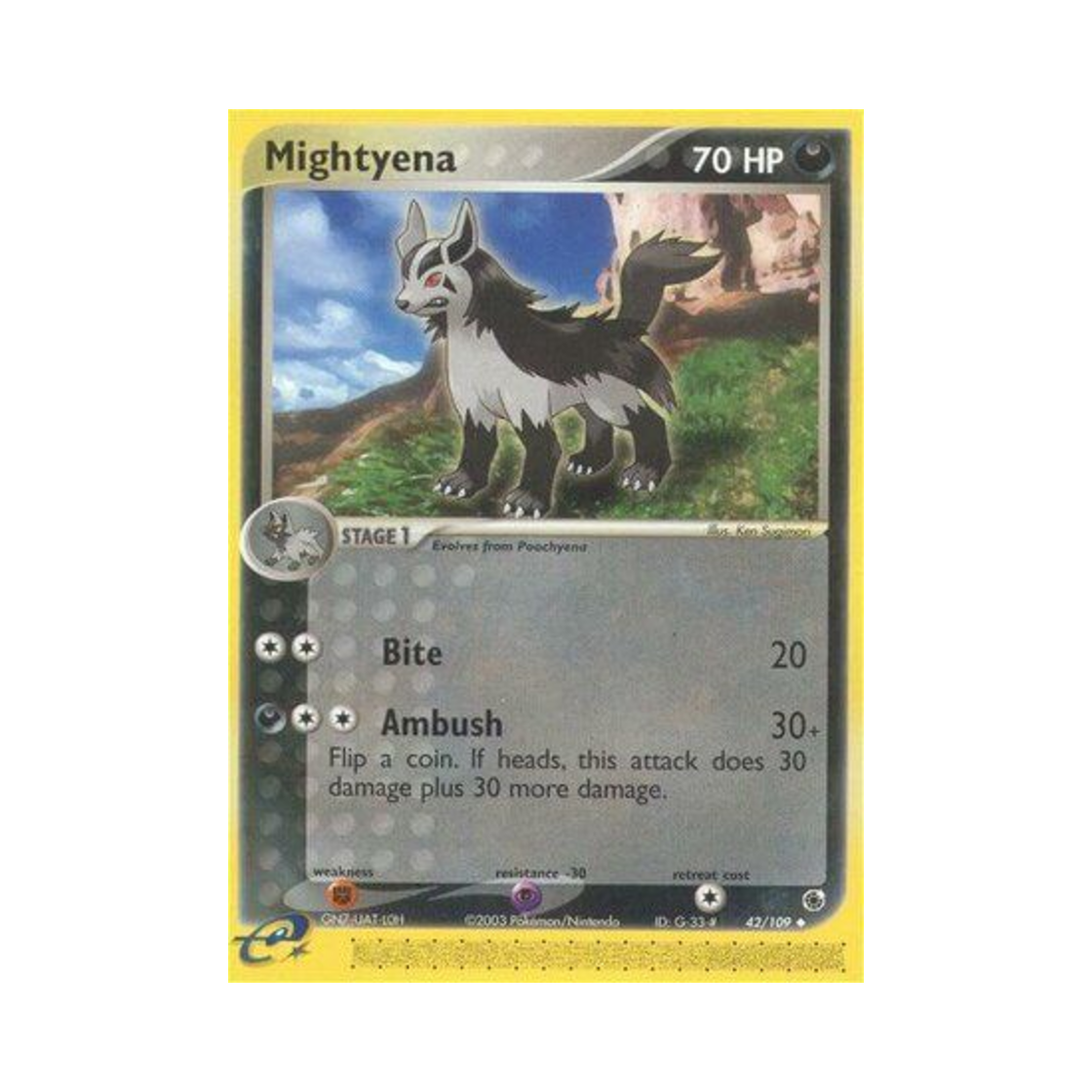 포켓몬 TCG 그라에나 U EX 루비 & 사파이어 (영문판)(Pokemon TCG Mightyena U EX Ruby & Sapphire (English Ver.))