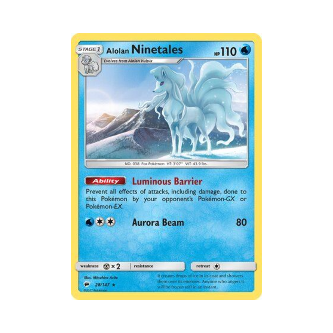 포켓몬 TCG 알로라 나인테일 R 버닝 쉐도우 (영문판)(Pokemon TCG Alolan Ninetales R Burning Shadows (English Ver.)) - 1