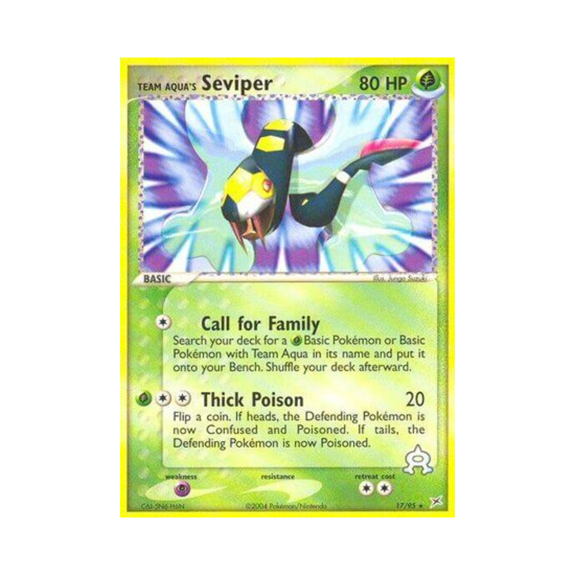 포켓몬 TCG 아쿠아단의 세비퍼 R EX 마그마단 vs 아쿠아단 (영문판)(Pokemon TCG Team Aqua's Seviper R EX Team Magma vs Team Aqua (English Ver.))