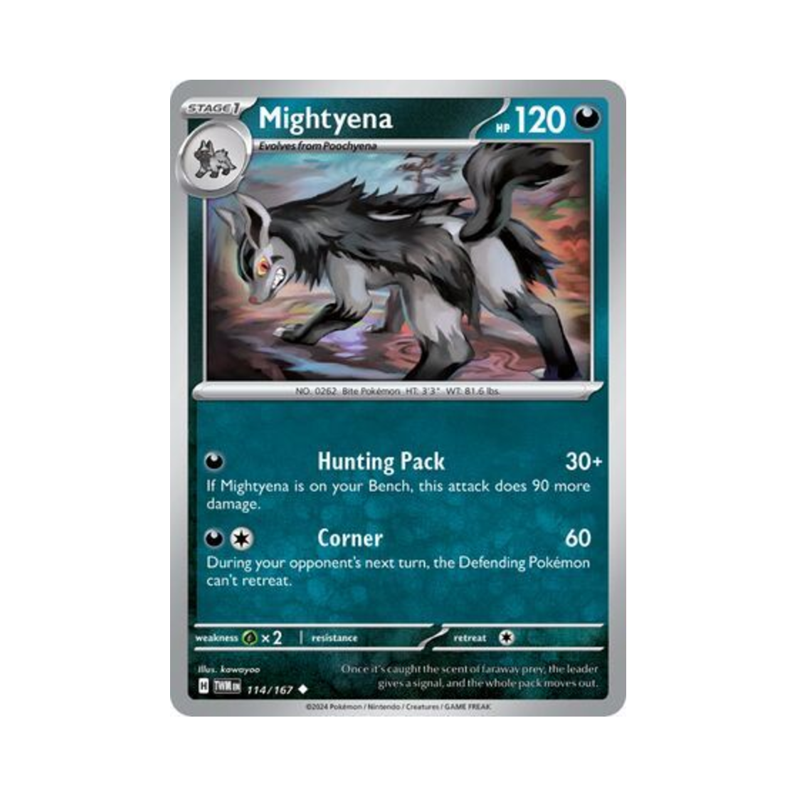 포켓몬 TCG 그라에나 U 트와일라잇 마스커레이드 (영문판)(Pokemon TCG Mightyena U Twilight Masquerade (English Ver.)) - 1