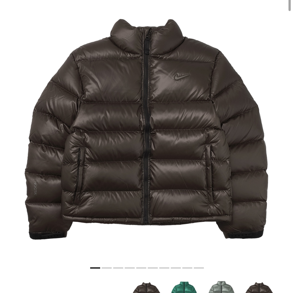 Nike x Drake Nocta Sunset Puffer Jacket Baroque Brown Olive Grey - Asia 착용 스타일 - 1