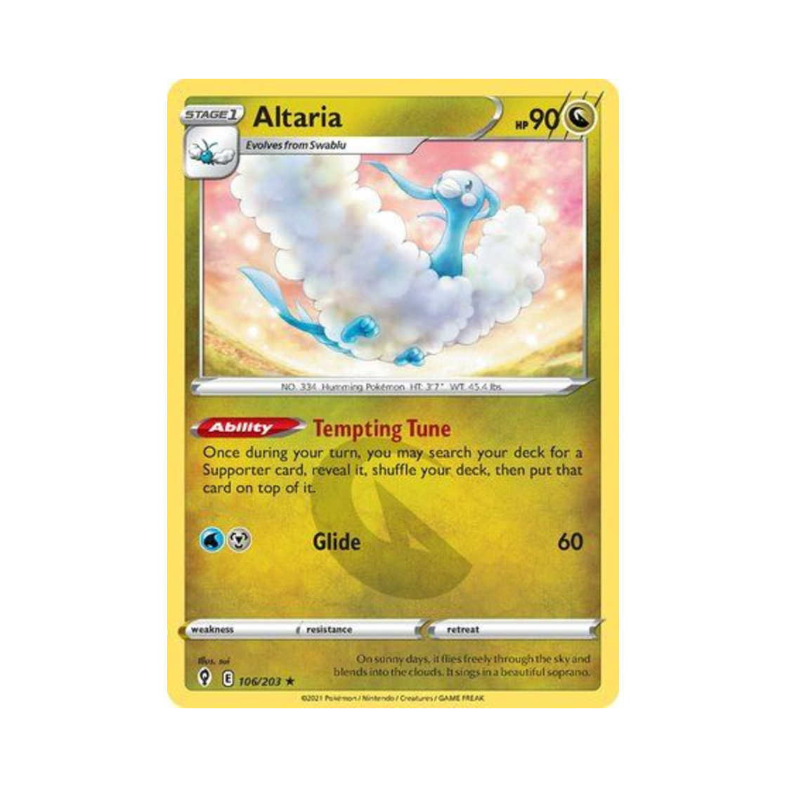 포켓몬 TCG 파비코리 R 이볼빙 스카이즈 (영문판)(Pokemon TCG Altaria R Evolving Skies (English Ver.)) - 1