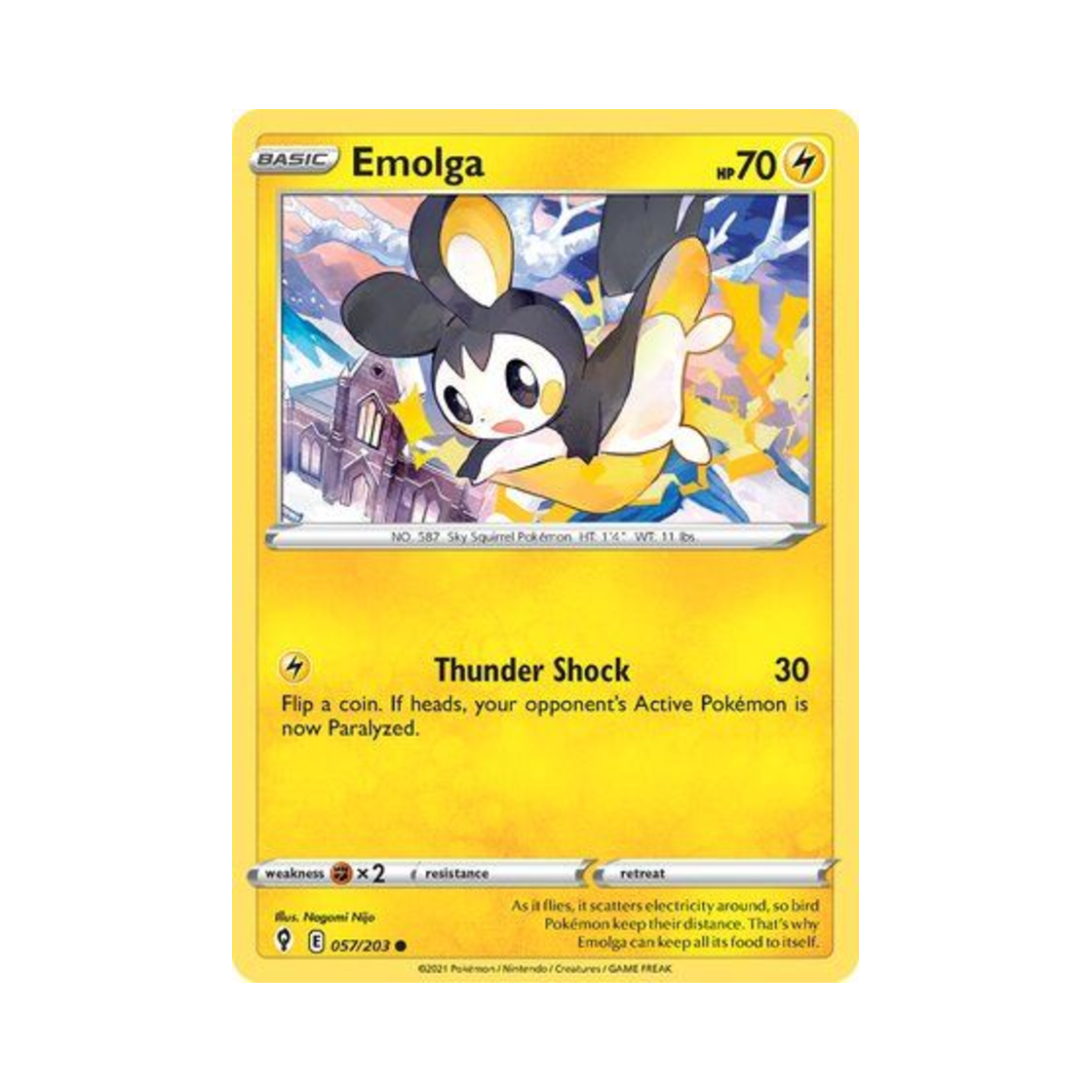 포켓몬 TCG 에몽가 C 이볼빙 스카이즈 (영문판)(Pokemon TCG Emolga C Evolving Skies (English Ver.)) - 1