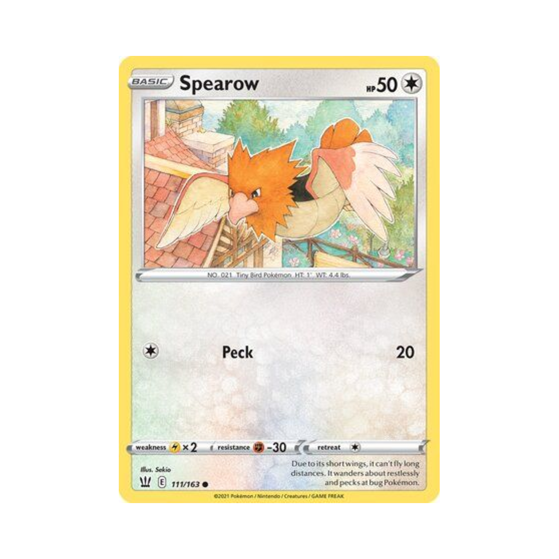 포켓몬 TCG 깨비참 C 배틀 스타일즈 (영문판)(Pokemon TCG Spearow C Battle Styles (English Ver.)) - 1