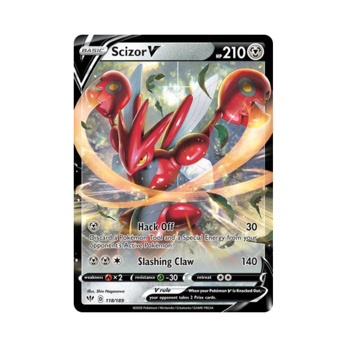포켓몬 TCG 핫삼 V HRV 다크니스 어블레이즈 (영문판)(Pokemon TCG Scizor V HRV Darkness Ablaze (English Ver.)) - 1