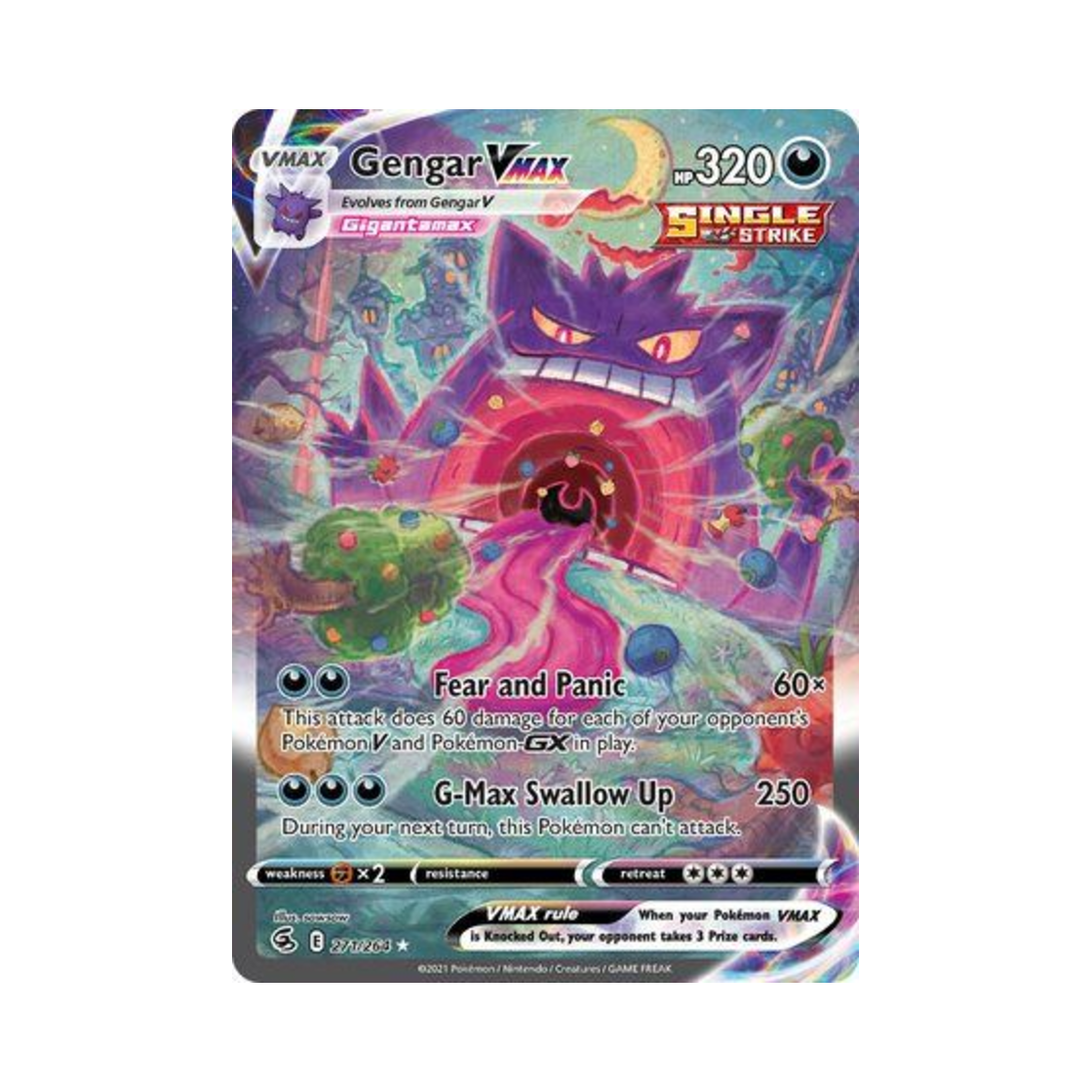 포켓몬 TCG 팬텀 VMAX RR 퓨전 스트라이크 (영문판)(Pokemon TCG Gengar VMAX RR Fusion Strike (English Ver.)) - 1