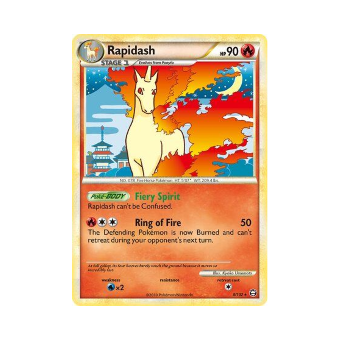 포켓몬 TCG 날쌩마 RH 트라이엄펀트 (영문판)(Pokemon TCG Rapidash RH Triumphant (English Ver.))
