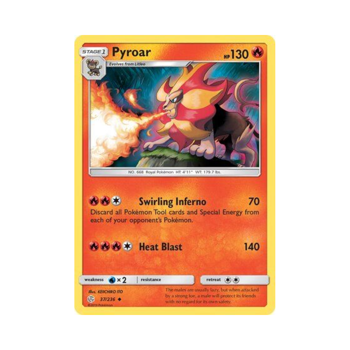 포켓몬 TCG 화염레오 U 코스믹 이클립스 (영문판)(Pokemon TCG Pyroar U Cosmic Eclipse (English Ver.)) - 1
