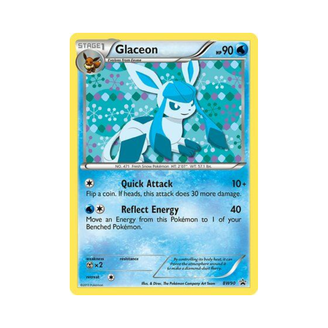 포켓몬 TCG 글레이시아 P 블랙 & 화이트 프로모카드 (영문판)(Pokemon TCG Glaceon P Black & White Promos (English Ver.)) - 1