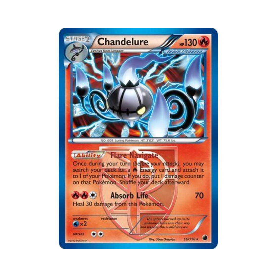 포켓몬 TCG 샹델라 RH 플라스마 프리즈 (영문판)(Pokemon TCG Chandelure RH Plasma Freeze (English Ver.)) - 1