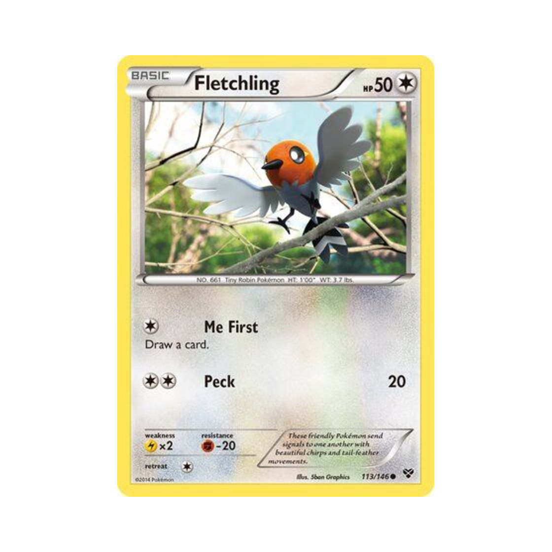 포켓몬 TCG 화살꼬빈 C XY (영문판)(Pokemon TCG Fletchling C XY (English Ver.)) - 1