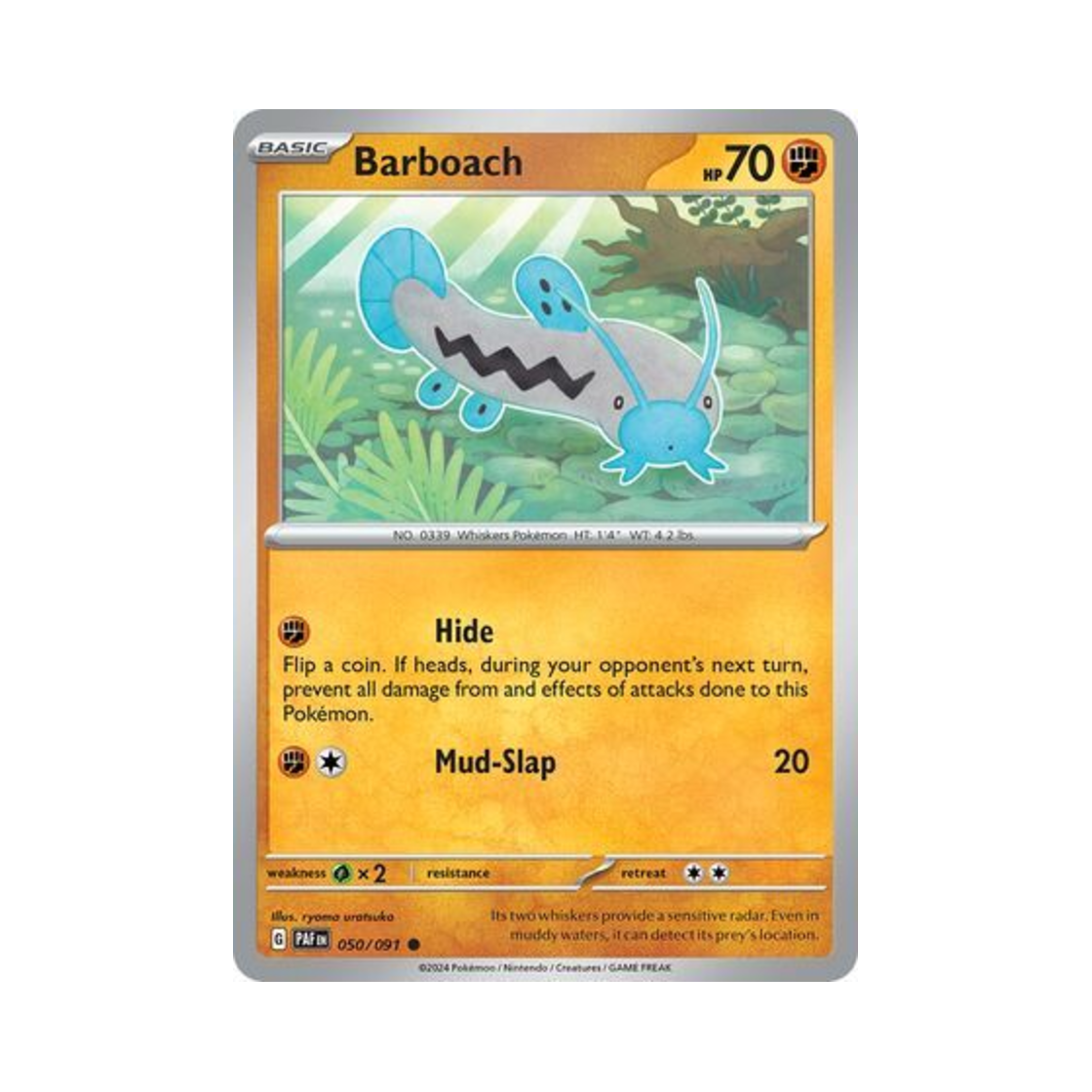 포켓몬 TCG 미꾸리 C 팔데아 페이트 (영문판)(Pokemon TCG Barboach C Paldean Fates (English Ver.)) - 1
