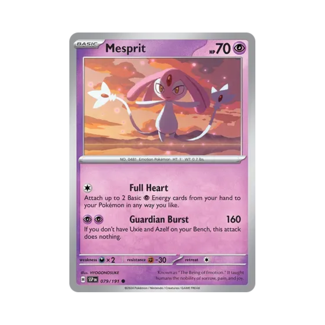 포켓몬 TCG 엠라이트 C 서징 스파크 (영문판)(Pokemon TCG Mesprit C Surging Sparks (English Ver.)) - 1