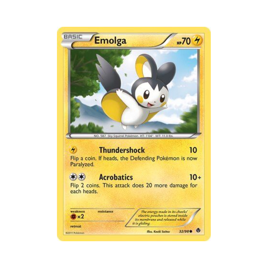 포켓몬 TCG 에몽가 C 이머징 파워스 (영문판)(Pokemon TCG Emolga C Emerging Powers (English Ver.))