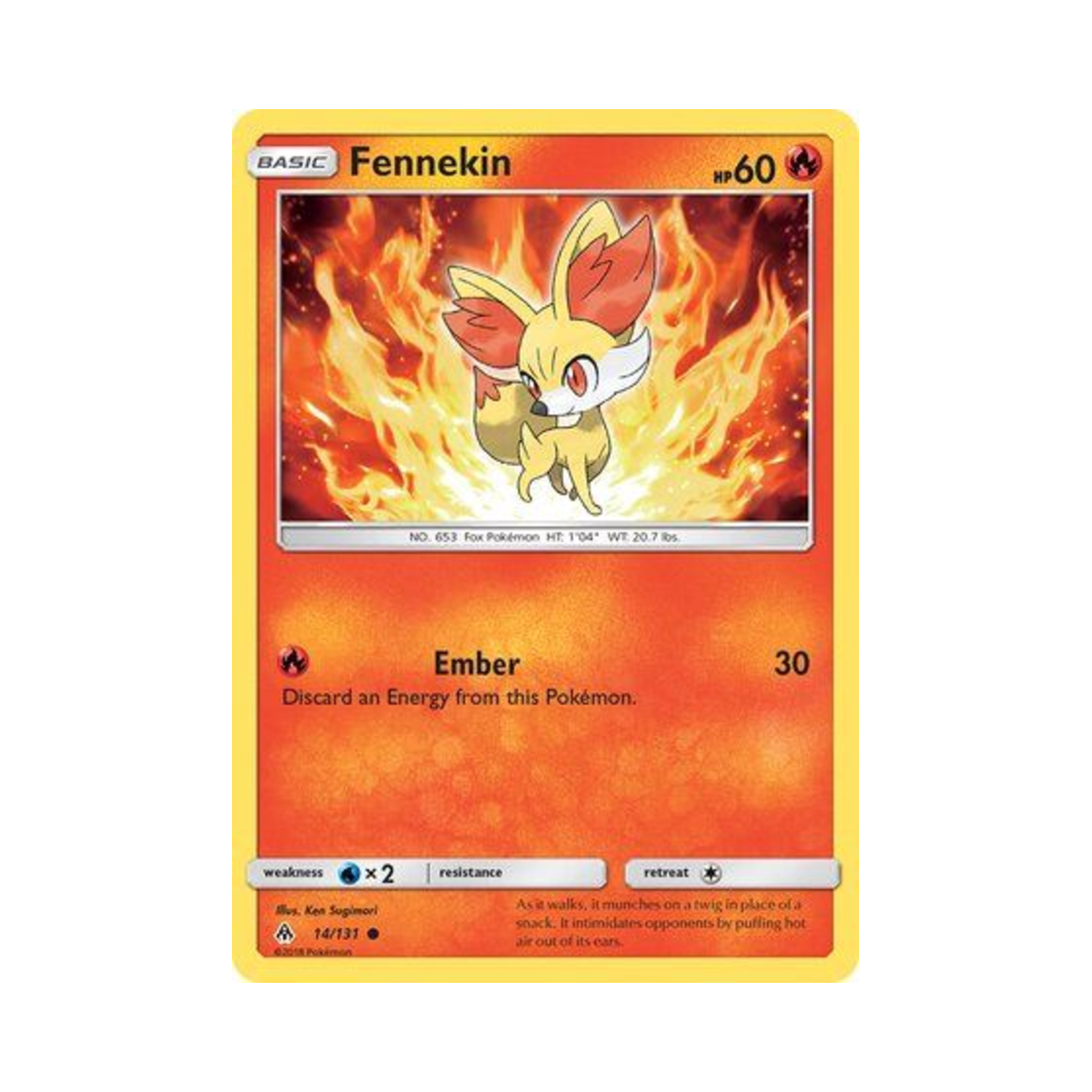포켓몬 TCG 푸호꼬 C 포비든 라이트 (영문판)(Pokemon TCG Fennekin C Forbidden Light (English Ver.)) - 1