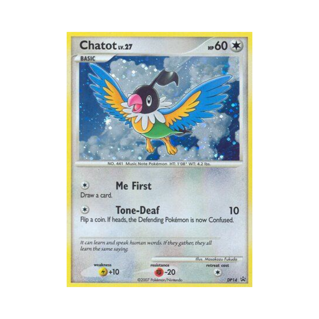 포켓몬 TCG 페라페 P 다이아몬드 & 펄 프로모카드 (영문판)(Pokemon TCG Chatot P Diamond & Pearl Promos (English Ver.)) - 1