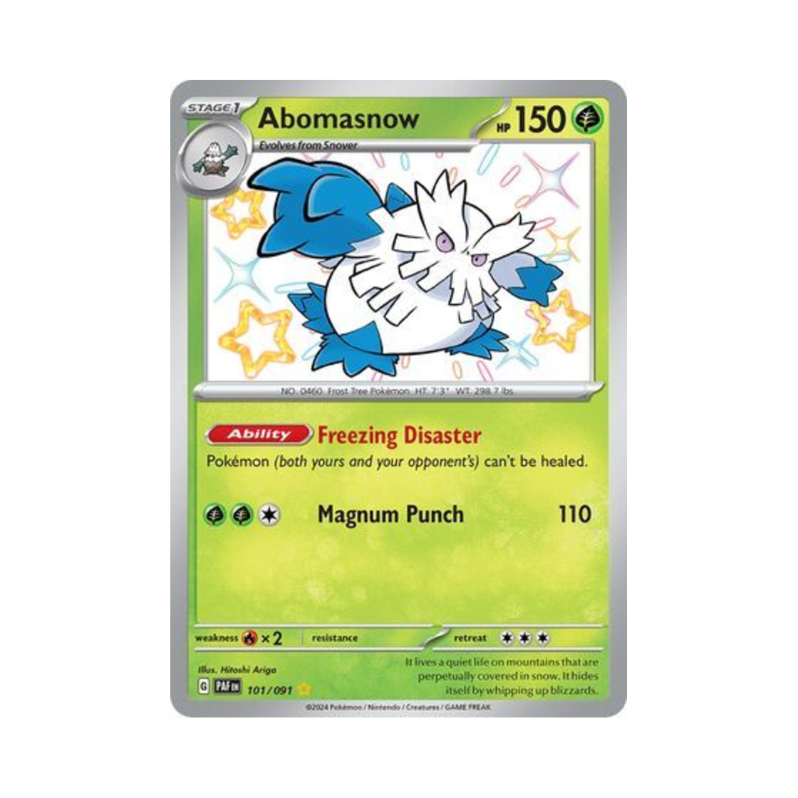포켓몬 TCG 눈설왕 SR 팔데아 페이트 (영문판)(Pokemon TCG Abomasnow SR Paldean Fates (English Ver.)) - 1