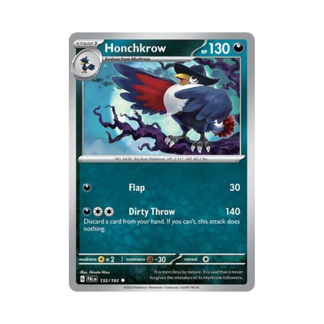 포켓몬 TCG 돈크로우 U 팔데아 이볼브드 (영문판)(Pokemon TCG Honchkrow U Paldea Evolved (English Ver.)) - 1