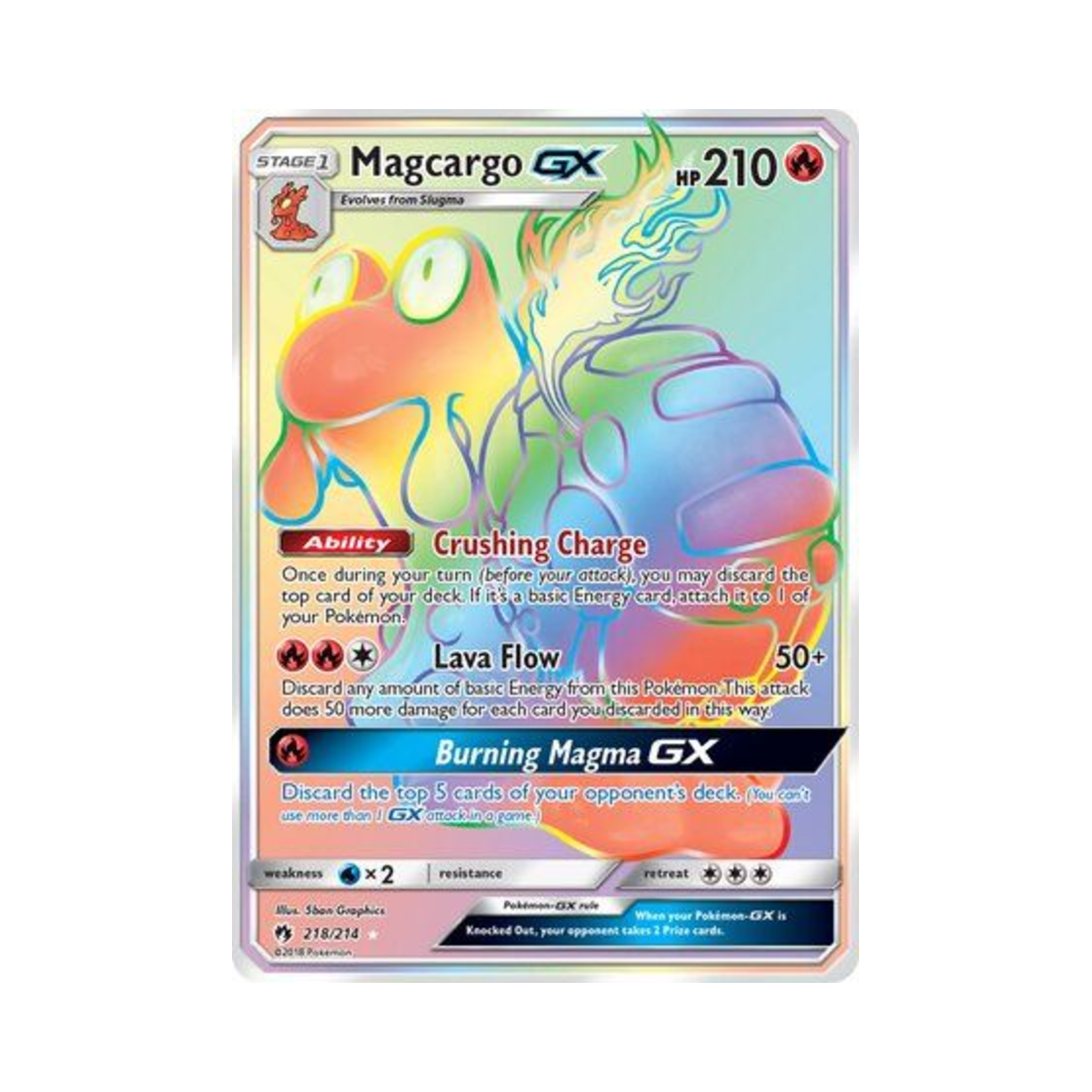 포켓몬 TCG 마그카르고 GX RR 로스트 썬더 (영문판)(Pokemon TCG Magcargo GX RR Lost Thunder (English Ver.)) - 1