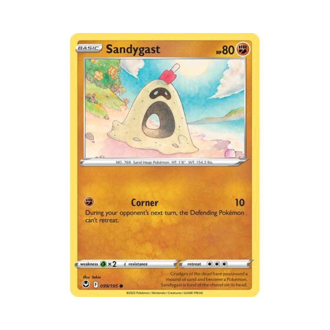 포켓몬 TCG 모래꿍 C 실버 템페스트 (영문판)(Pokemon TCG Sandygast C Silver Tempest (English Ver.)) - 1
