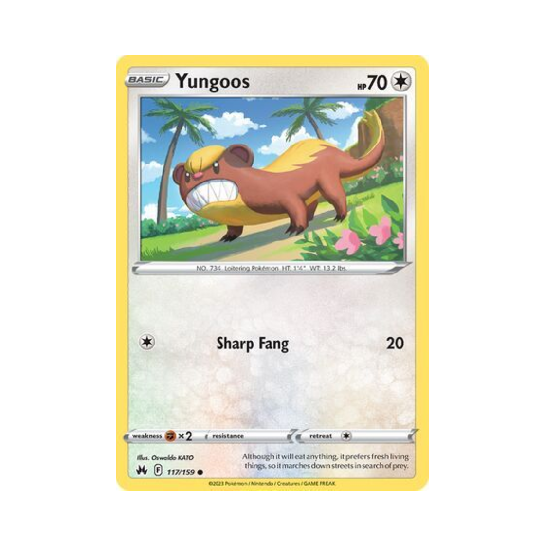 포켓몬 TCG 영구스 C 크라운 제니스 (영문판)(Pokemon TCG Yungoos C Crown Zenith (English Ver.)) - 1