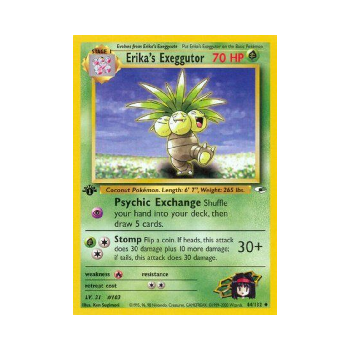 포켓몬 TCG 민화의 나시 U 짐 히어로즈 (영문판)(Pokemon TCG Erika's Exeggutor U Gym Heroes (English Ver.)) - 1